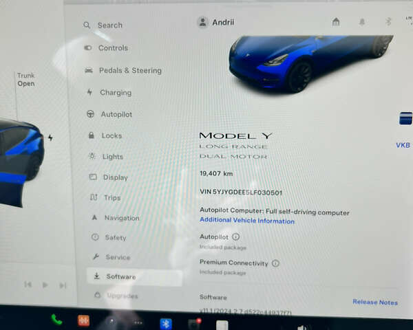 Синий Тесла Model Y, объемом двигателя 0 л и пробегом 21 тыс. км за 38500 $, фото 12 на Automoto.ua