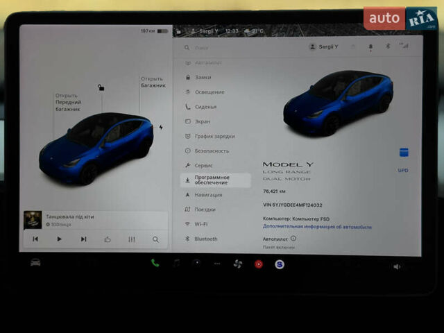 Тесла Model Y 2021 в Белой Церкве на Automoto.ua Синий Тесла Model Y, объемом двигателя 0 л и пробегом 76 тыс. км за 26500 $, фото 16 на Automoto.ua