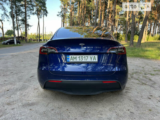 Синий Тесла Model Y, объемом двигателя 0 л и пробегом 28 тыс. км за 47900 $, фото 5 на Automoto.ua