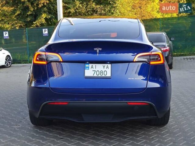 Синий Тесла Model Y, объемом двигателя 0 л и пробегом 99 тыс. км за 26500 $, фото 16 на Automoto.ua