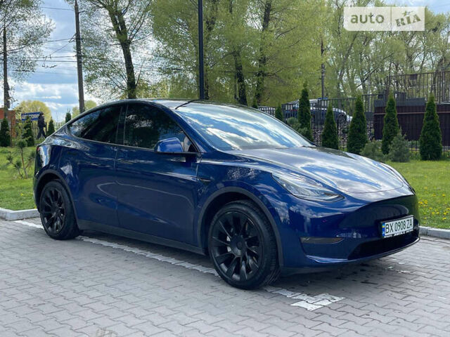 Синий Тесла Model Y, объемом двигателя 0 л и пробегом 46 тыс. км за 36900 $, фото 2 на Automoto.ua