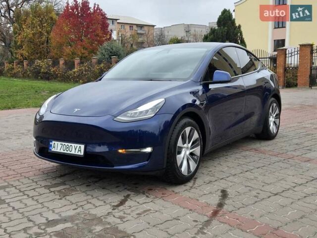 Синий Тесла Model Y, объемом двигателя 0 л и пробегом 99 тыс. км за 25500 $, фото 4 на Automoto.ua