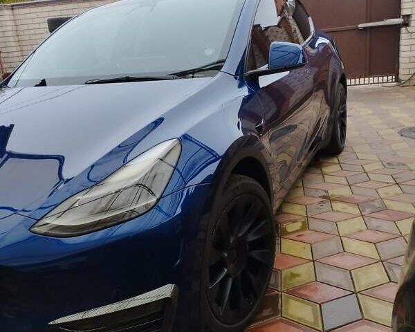 Синий Тесла Model Y, объемом двигателя 0 л и пробегом 40 тыс. км за 28000 $, фото 1 на Automoto.ua