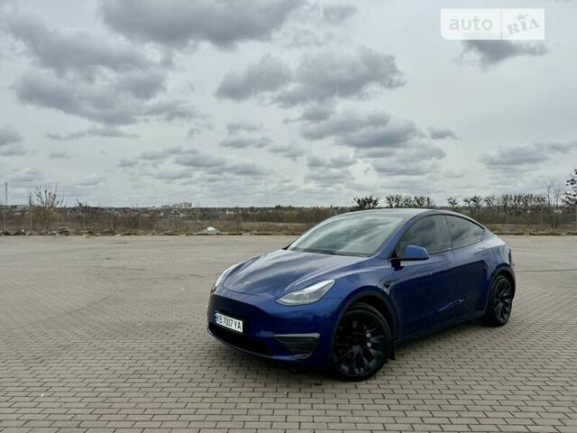 Синий Тесла Model Y, объемом двигателя 0 л и пробегом 28 тыс. км за 38555 $, фото 1 на Automoto.ua