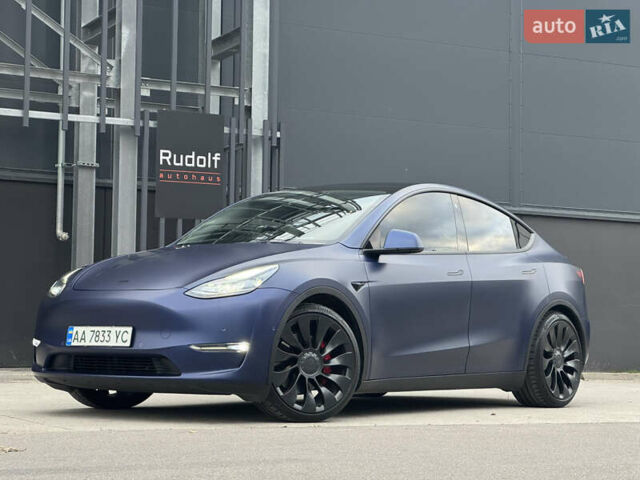 Синий Тесла Model Y, объемом двигателя 0 л и пробегом 88 тыс. км за 31990 $, фото 5 на Automoto.ua