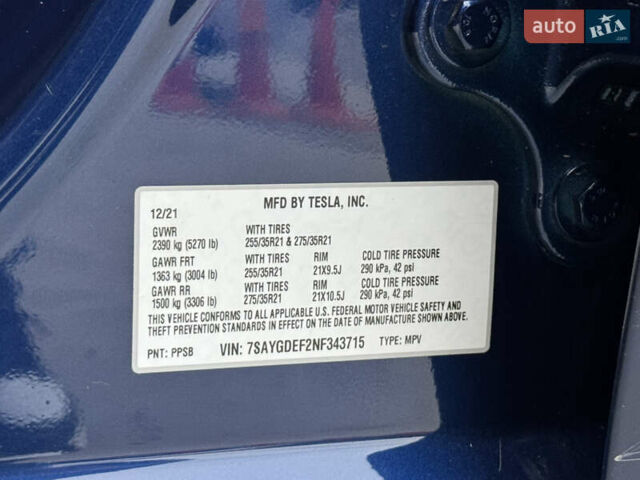 Синий Тесла Model Y, объемом двигателя 0 л и пробегом 88 тыс. км за 31990 $, фото 28 на Automoto.ua