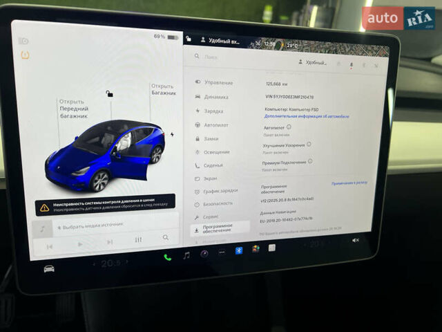 Синий Тесла Model Y, объемом двигателя 0 л и пробегом 126 тыс. км за 22500 $, фото 14 на Automoto.ua