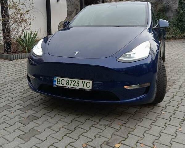 Синій Тесла Model Y, об'ємом двигуна 0 л та пробігом 51 тис. км за 25999 $, фото 1 на Automoto.ua