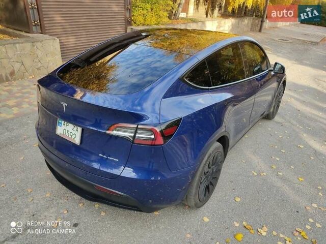 Синий Тесла Model Y, объемом двигателя 0 л и пробегом 58 тыс. км за 24000 $, фото 4 на Automoto.ua