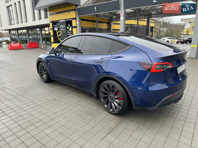 Синий Тесла Model Y, объемом двигателя 0 л и пробегом 85 тыс. км за 24200 $, фото 6 на Automoto.ua