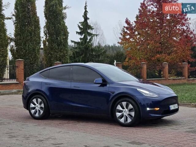 Синий Тесла Model Y, объемом двигателя 0 л и пробегом 99 тыс. км за 25500 $, фото 1 на Automoto.ua