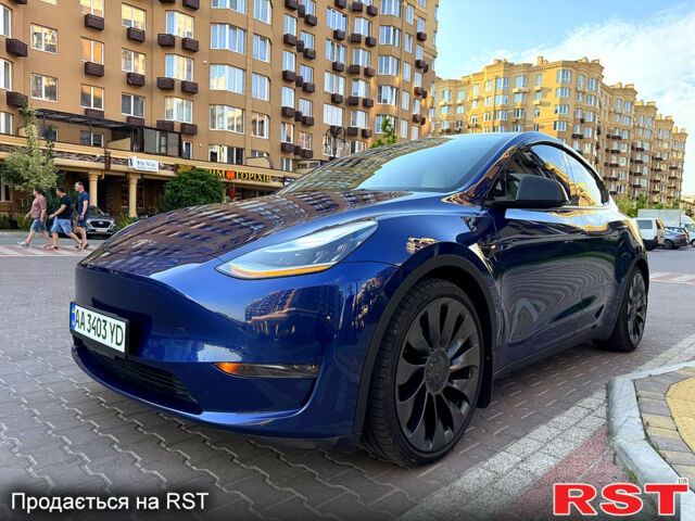 Синий Тесла Model Y, объемом двигателя 0.38 л и пробегом 70 тыс. км за 22000 $, фото 5 на Automoto.ua