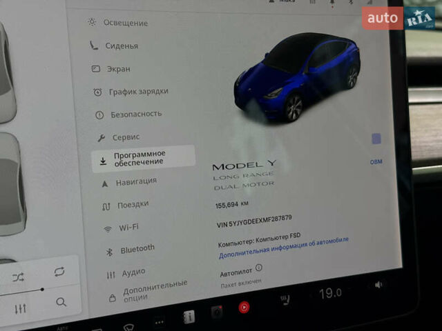 Синий Тесла Model Y, объемом двигателя 0 л и пробегом 155 тыс. км за 22500 $, фото 15 на Automoto.ua