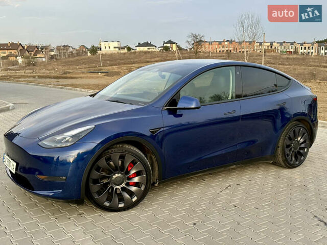 Синий Тесла Model Y, объемом двигателя 0 л и пробегом 116 тыс. км за 23900 $, фото 3 на Automoto.ua
