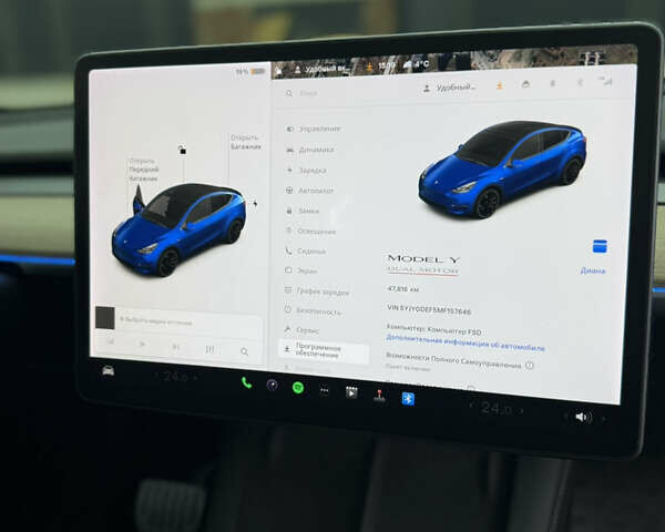 Синій Тесла Model Y, об'ємом двигуна 0 л та пробігом 48 тис. км за 30000 $, фото 29 на Automoto.ua