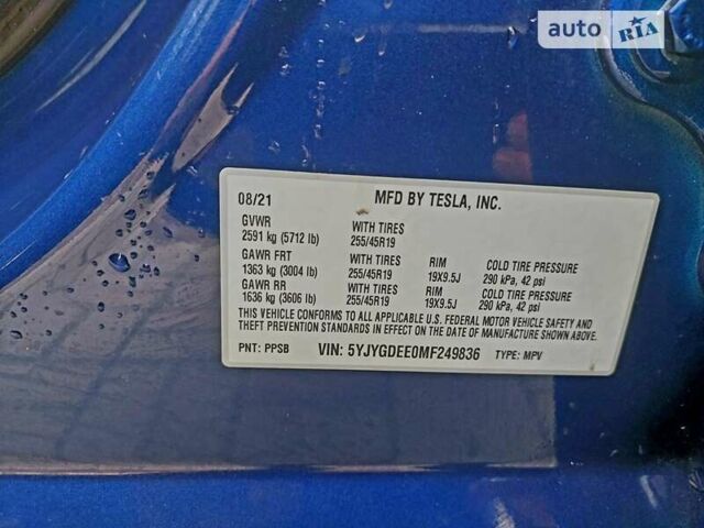 Синій Тесла Model Y, об'ємом двигуна 0 л та пробігом 28 тис. км за 29999 $, фото 25 на Automoto.ua