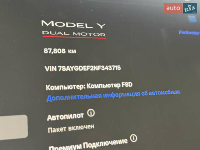 Синий Тесла Model Y, объемом двигателя 0 л и пробегом 88 тыс. км за 31990 $, фото 49 на Automoto.ua