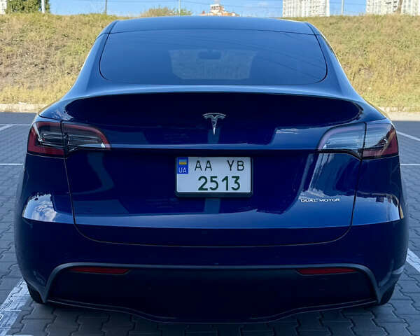 Синий Тесла Model Y, объемом двигателя 0 л и пробегом 48 тыс. км за 27500 $, фото 4 на Automoto.ua