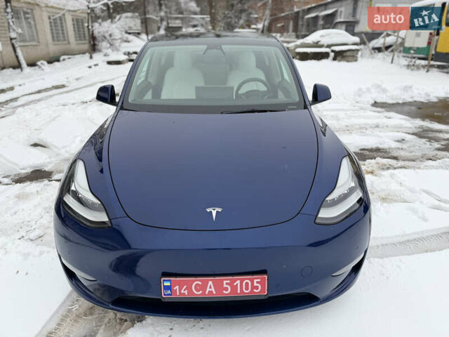Синий Тесла Model Y, объемом двигателя 0 л и пробегом 63 тыс. км за 27000 $, фото 1 на Automoto.ua