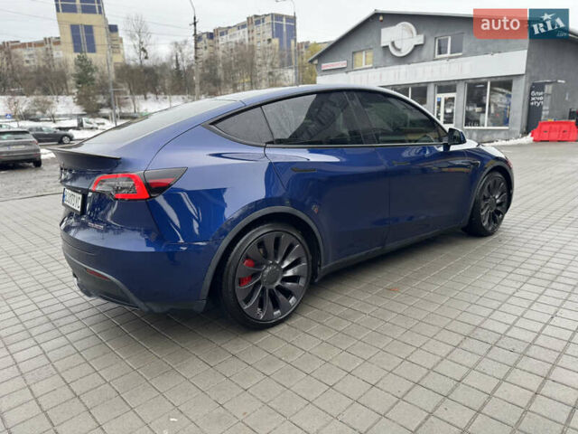 Синий Тесла Model Y, объемом двигателя 0 л и пробегом 85 тыс. км за 24200 $, фото 5 на Automoto.ua