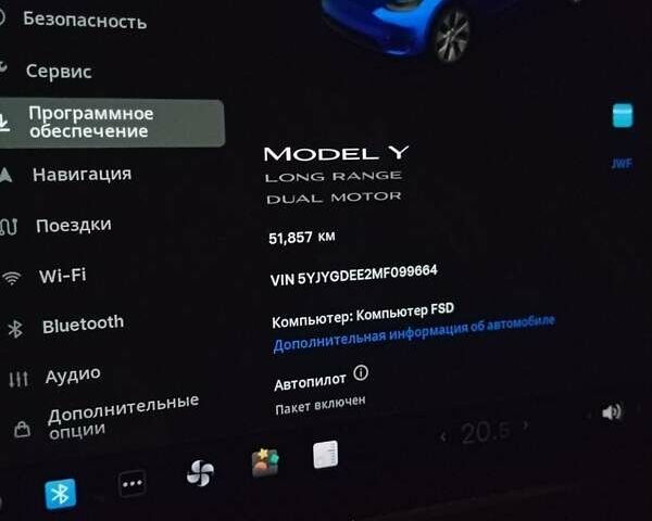 Синій Тесла Model Y, об'ємом двигуна 0 л та пробігом 51 тис. км за 25999 $, фото 6 на Automoto.ua