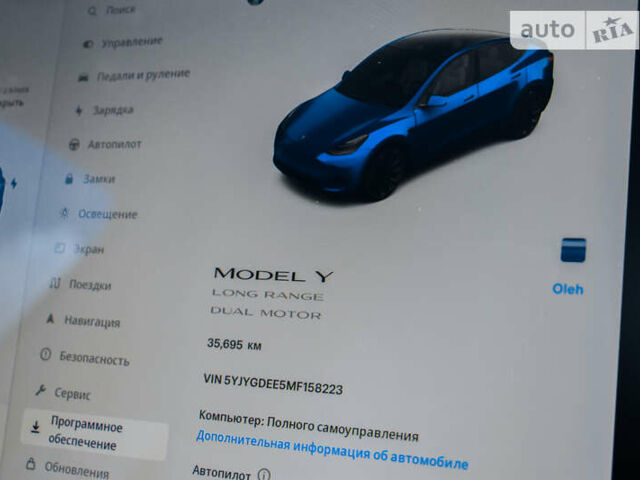 Синий Тесла Model Y, объемом двигателя 0 л и пробегом 36 тыс. км за 47500 $, фото 32 на Automoto.ua