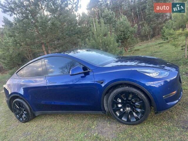 Синий Тесла Model Y, объемом двигателя 0 л и пробегом 93 тыс. км за 25500 $, фото 1 на Automoto.ua