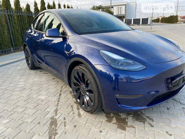 Синий Тесла Model Y, объемом двигателя 0 л и пробегом 12 тыс. км за 38499 $, фото 8 на Automoto.ua