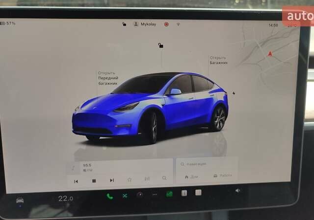 Синий Тесла Model Y, объемом двигателя 0 л и пробегом 54 тыс. км за 29900 $, фото 53 на Automoto.ua