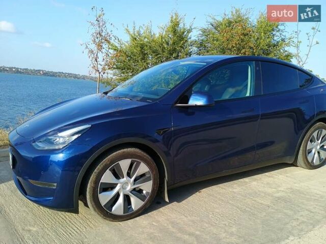 Синий Тесла Model Y, объемом двигателя 0 л и пробегом 44 тыс. км за 28000 $, фото 1 на Automoto.ua