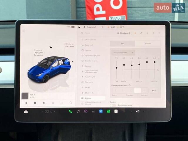 Синий Тесла Model Y, объемом двигателя 0 л и пробегом 92 тыс. км за 31999 $, фото 23 на Automoto.ua
