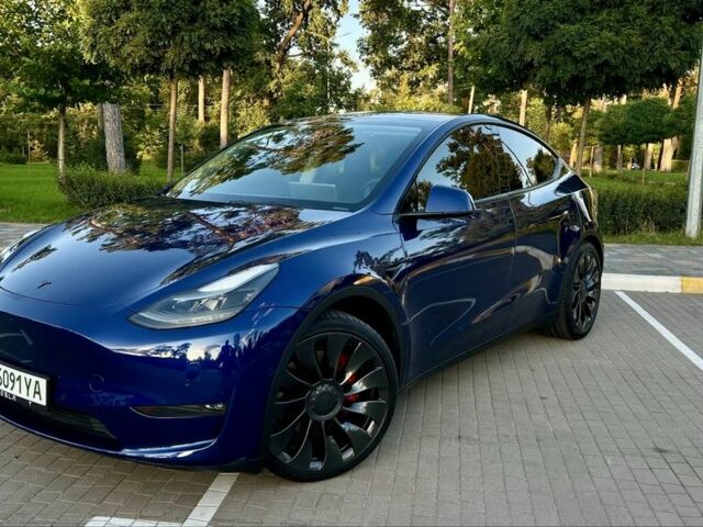 Синий Тесла Model Y, объемом двигателя 0 л и пробегом 84 тыс. км за 26900 $, фото 8 на Automoto.ua