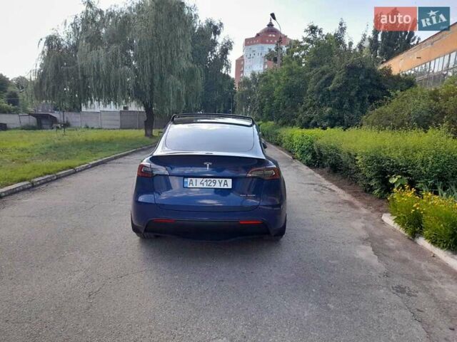 Синий Тесла Model Y, объемом двигателя 0 л и пробегом 44 тыс. км за 28000 $, фото 4 на Automoto.ua