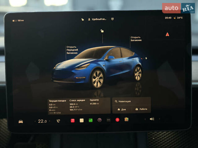 Синий Тесла Model Y, объемом двигателя 0 л и пробегом 43 тыс. км за 25500 $, фото 52 на Automoto.ua