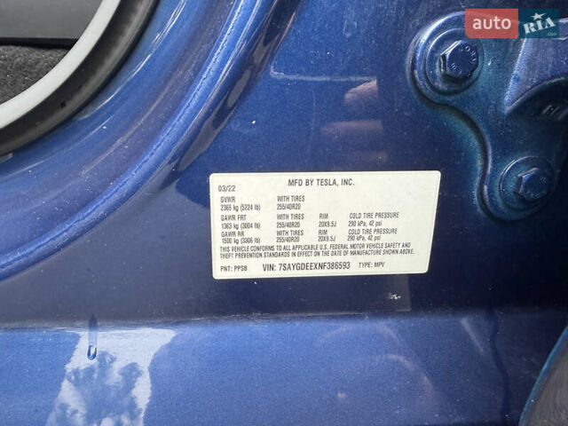 Синий Тесла Model Y, объемом двигателя 0 л и пробегом 120 тыс. км за 24500 $, фото 13 на Automoto.ua