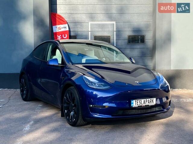 Синий Тесла Model Y, объемом двигателя 0 л и пробегом 92 тыс. км за 31999 $, фото 11 на Automoto.ua