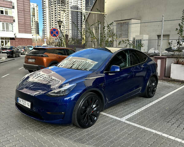 Синий Тесла Model Y, объемом двигателя 0 л и пробегом 27 тыс. км за 29500 $, фото 11 на Automoto.ua