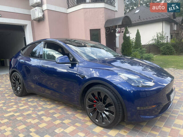Синий Тесла Model Y, объемом двигателя 0 л и пробегом 84 тыс. км за 26900 $, фото 69 на Automoto.ua