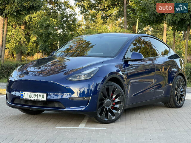 Синий Тесла Model Y, объемом двигателя 0 л и пробегом 84 тыс. км за 26900 $, фото 13 на Automoto.ua