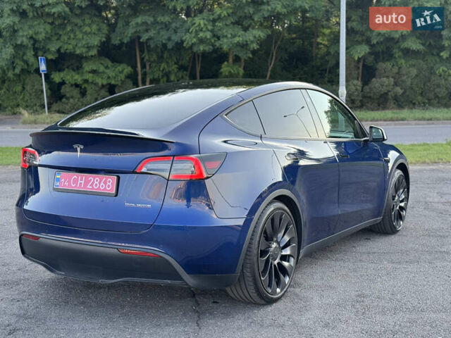 Синий Тесла Model Y, объемом двигателя 0 л и пробегом 61 тыс. км за 23800 $, фото 6 на Automoto.ua
