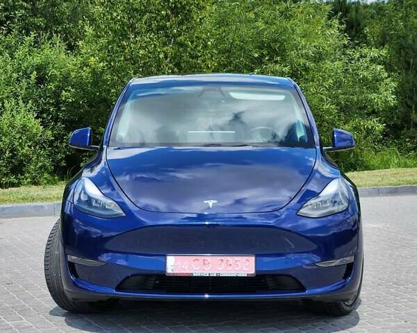 Синий Тесла Model Y, объемом двигателя 0 л и пробегом 37 тыс. км за 25900 $, фото 1 на Automoto.ua
