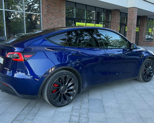 Синий Тесла Model Y, объемом двигателя 0 л и пробегом 28 тыс. км за 32900 $, фото 17 на Automoto.ua