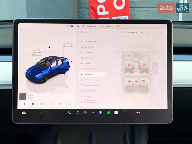 Синий Тесла Model Y, объемом двигателя 0 л и пробегом 92 тыс. км за 31999 $, фото 19 на Automoto.ua