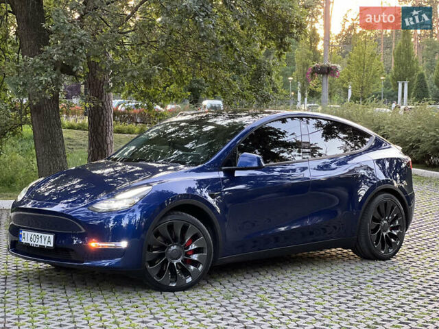 Синий Тесла Model Y, объемом двигателя 0 л и пробегом 84 тыс. км за 26900 $, фото 29 на Automoto.ua
