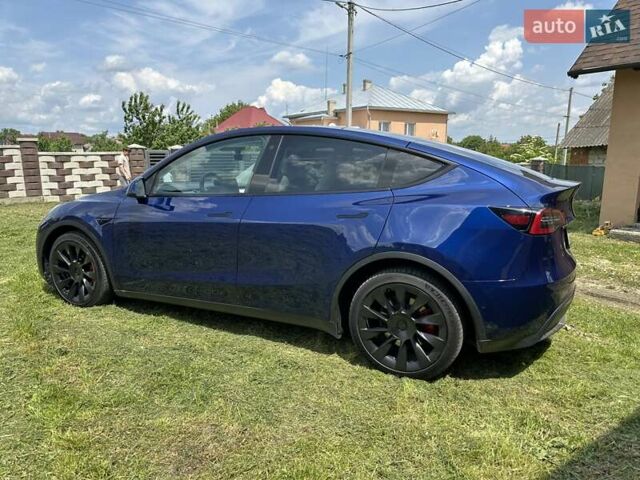 Синий Тесла Model Y, объемом двигателя 0 л и пробегом 45 тыс. км за 25990 $, фото 7 на Automoto.ua