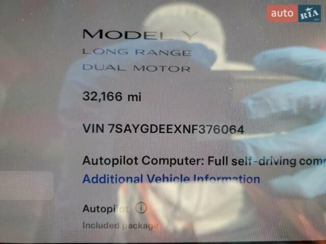 Синий Тесла Model Y, объемом двигателя 0 л и пробегом 52 тыс. км за 24990 $, фото 10 на Automoto.ua