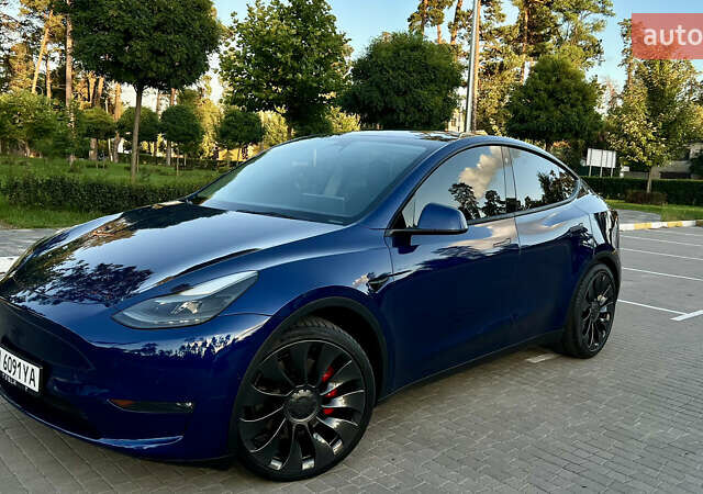 Синий Тесла Model Y, объемом двигателя 0 л и пробегом 84 тыс. км за 26900 $, фото 23 на Automoto.ua