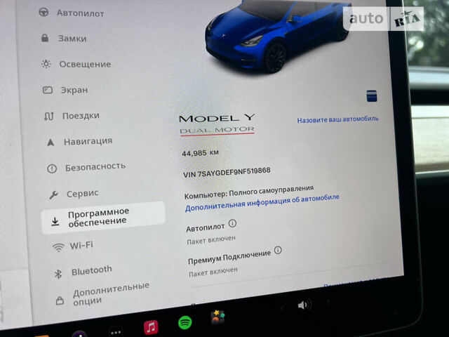 Синий Тесла Model Y, объемом двигателя 0 л и пробегом 45 тыс. км за 35000 $, фото 47 на Automoto.ua