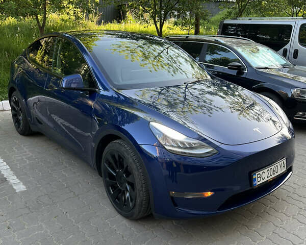 Синий Тесла Model Y, объемом двигателя 0 л и пробегом 24 тыс. км за 35500 $, фото 2 на Automoto.ua