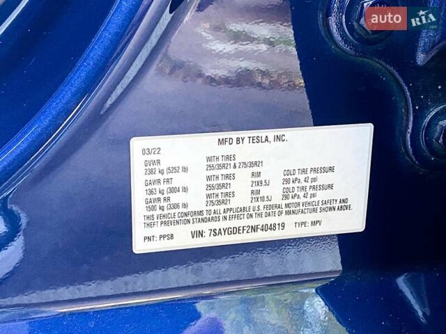 Синий Тесла Model Y, объемом двигателя 0 л и пробегом 92 тыс. км за 31999 $, фото 26 на Automoto.ua